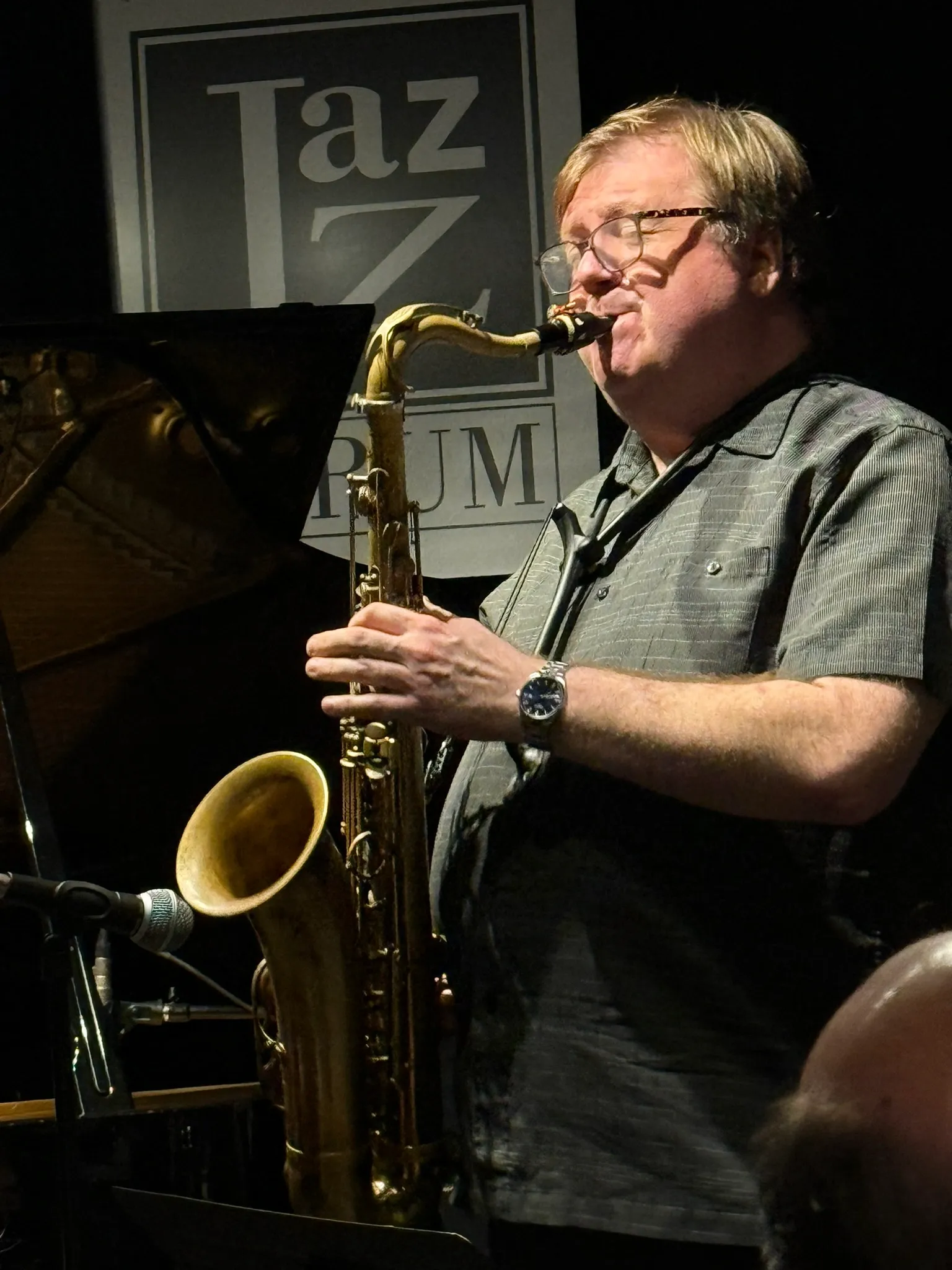 Jazz saxophonist Joel Frahm performing live
