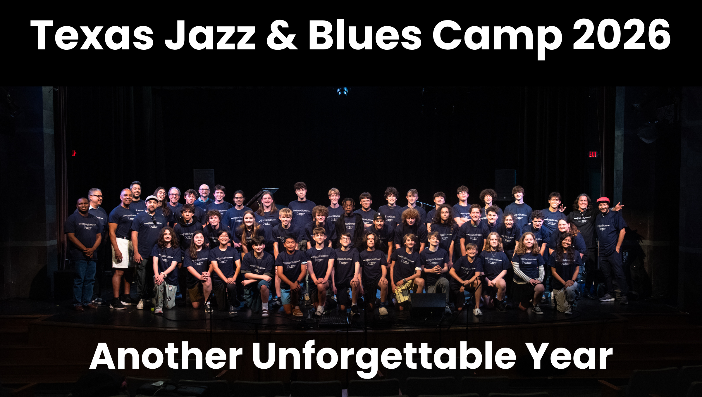Kids smiling and having fun at the Texas Jazz and Blues Camp 2026 in Austin Texas